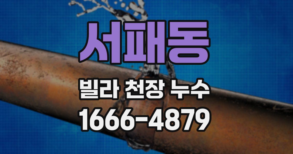 서패동 빌라 천장 누수