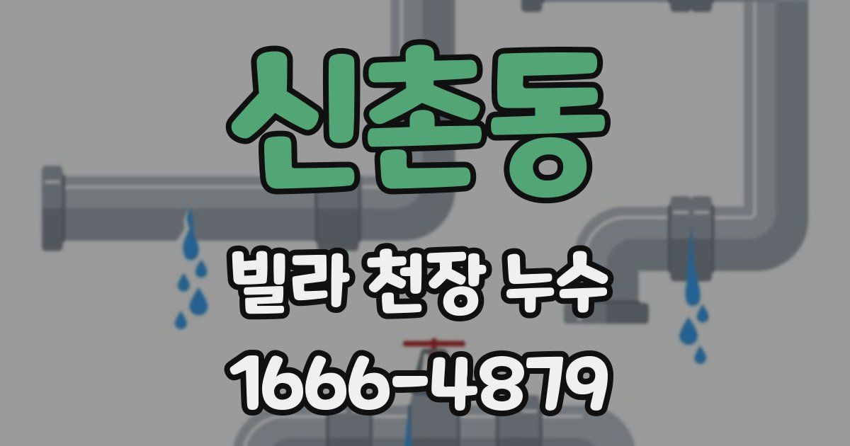 신촌동 빌라 천장 누수