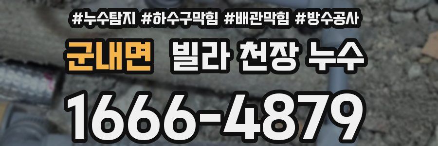 군내면 빌라 천장 누수