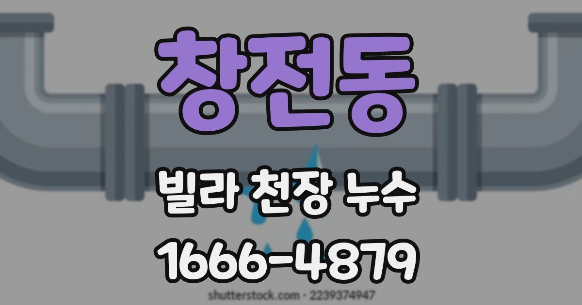 창전동 빌라 천장 누수