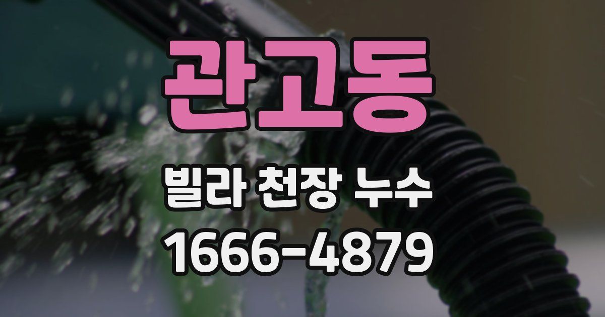 관고동 빌라 천장 누수