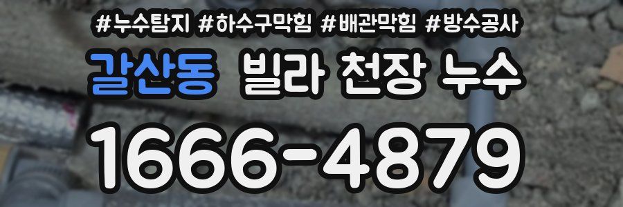 갈산동 빌라 천장 누수