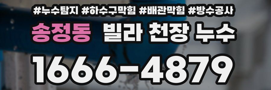 송정동 빌라 천장 누수