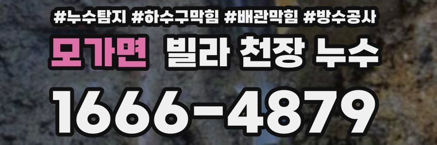 모가면 빌라 천장 누수