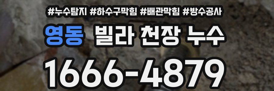 영동 빌라 천장 누수