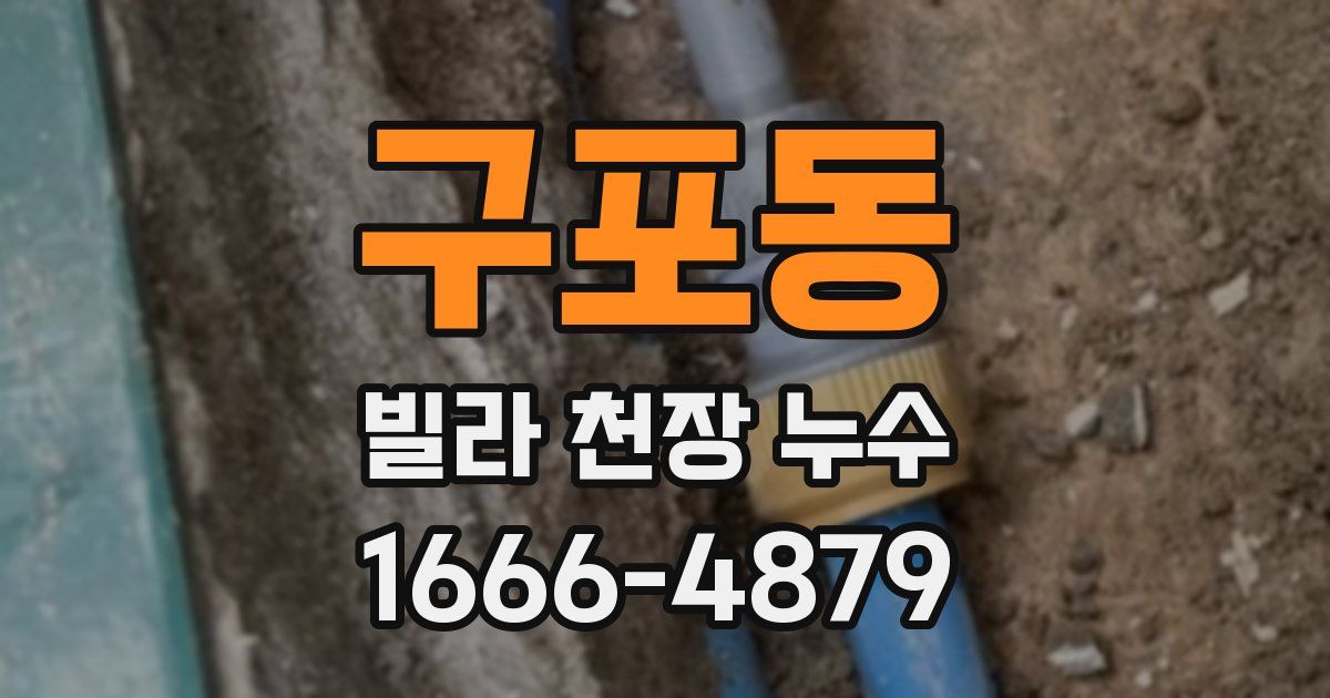 구포동 빌라 천장 누수