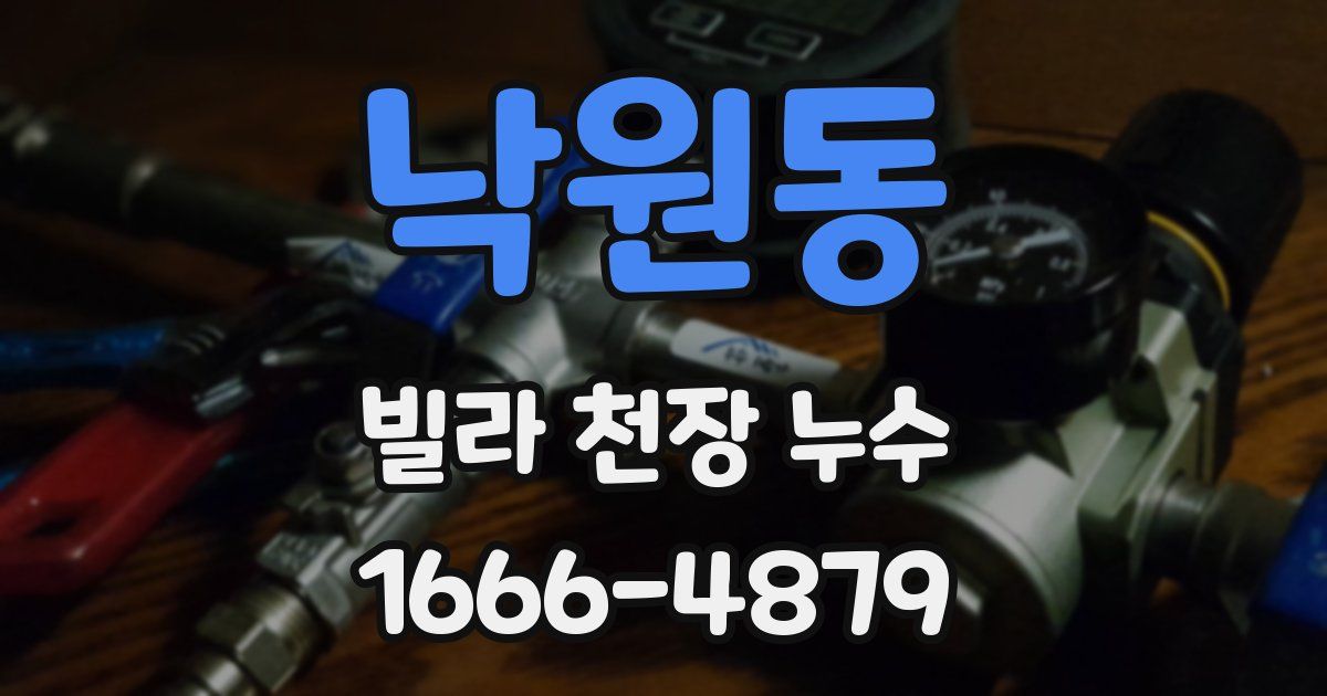 낙원동 빌라 천장 누수