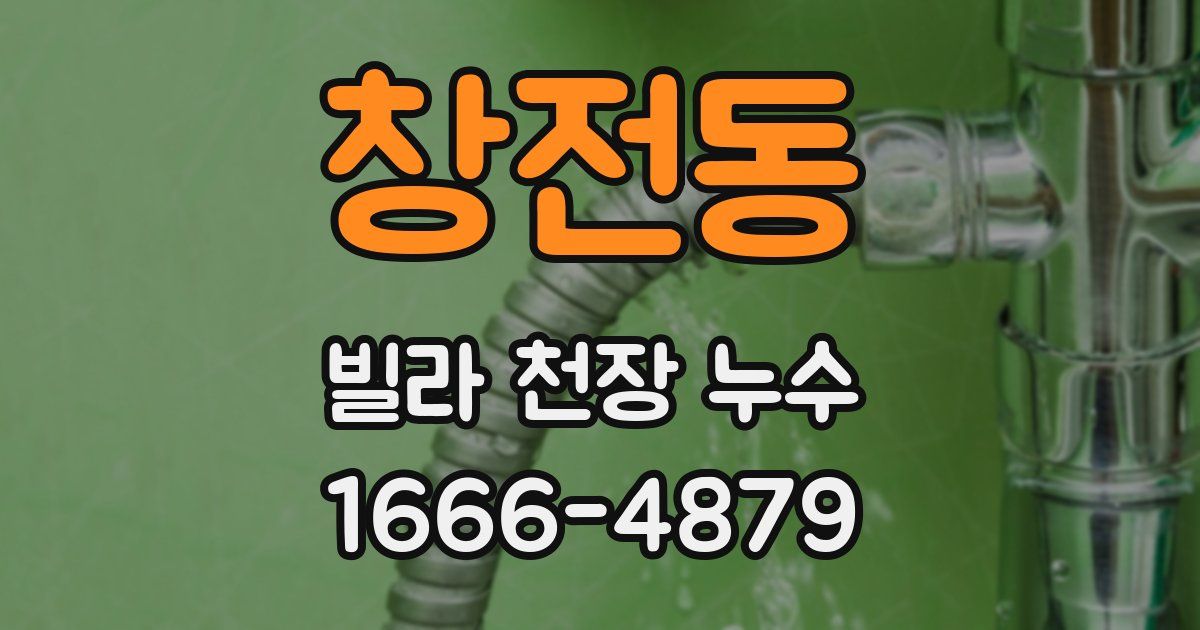 창전동 빌라 천장 누수