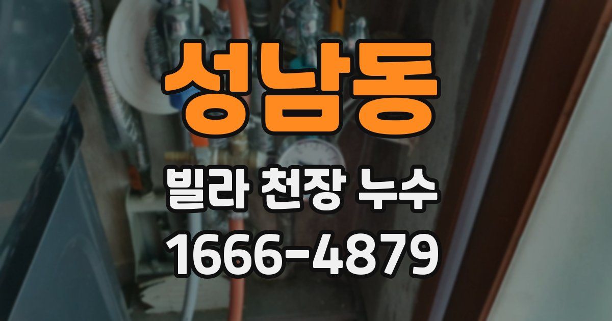 성남동 빌라 천장 누수