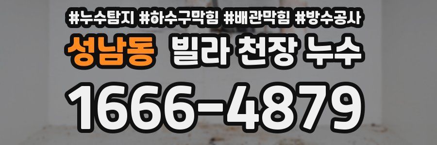 성남동 빌라 천장 누수