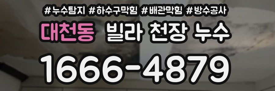 대천동 빌라 천장 누수