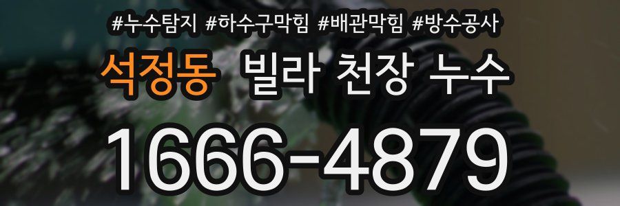 석정동 빌라 천장 누수
