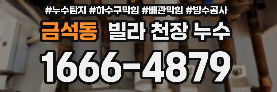 금석동 빌라 천장 누수