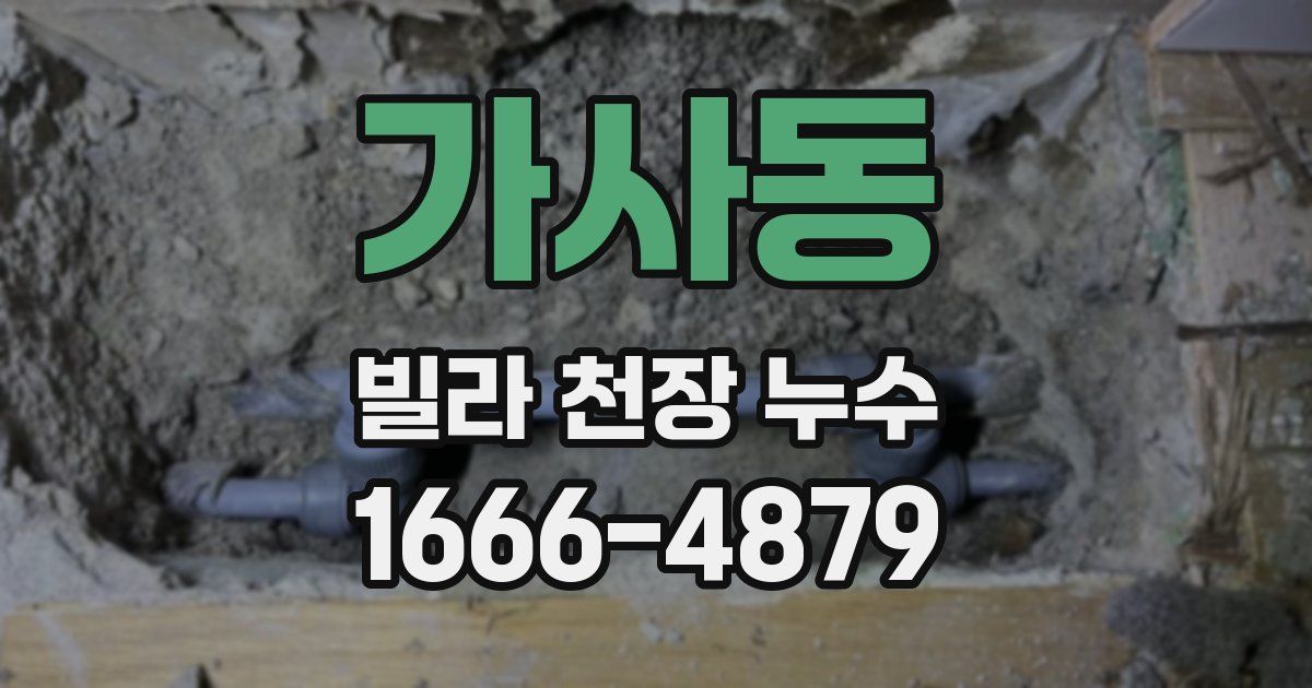 가사동 빌라 천장 누수