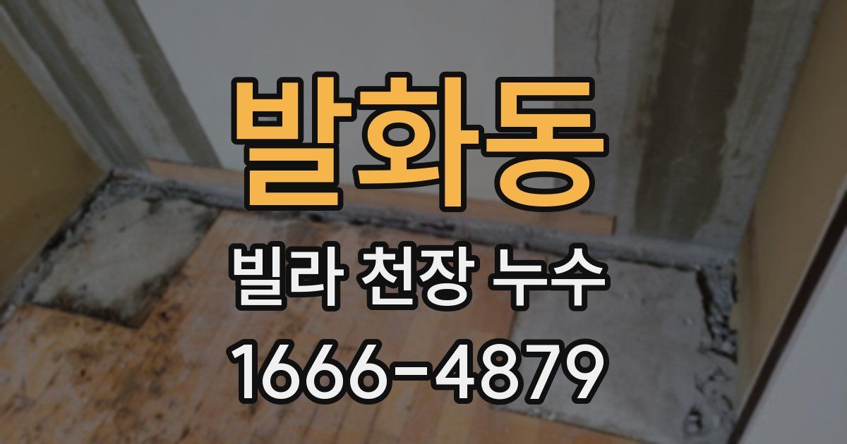발화동 빌라 천장 누수
