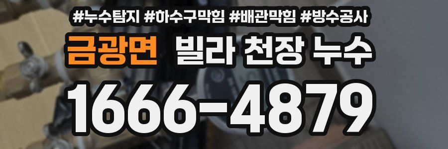 금광면 빌라 천장 누수