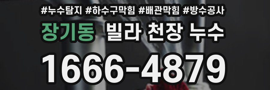 장기동 빌라 천장 누수