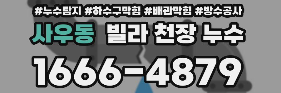 사우동 빌라 천장 누수