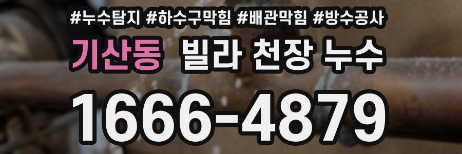 기산동 빌라 천장 누수