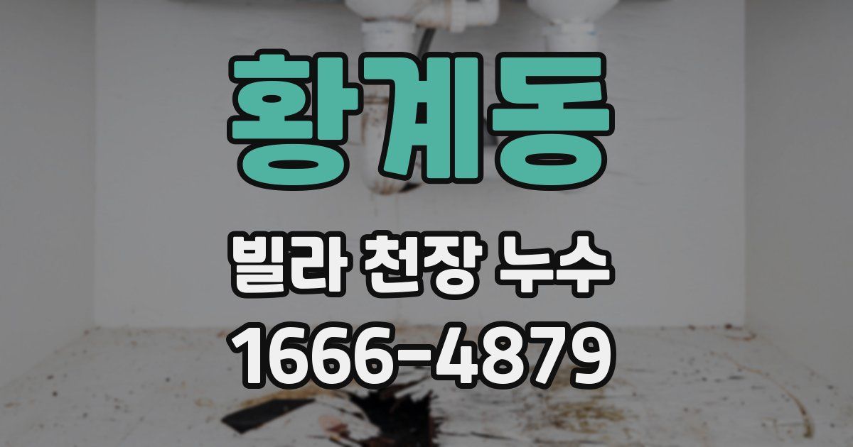 황계동 빌라 천장 누수