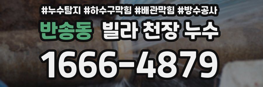 반송동 빌라 천장 누수
