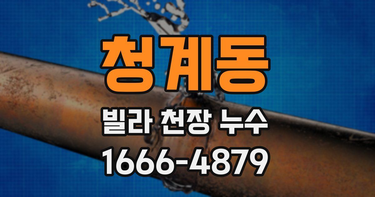 청계동 빌라 천장 누수
