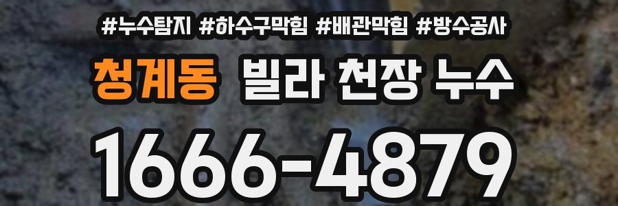 청계동 빌라 천장 누수