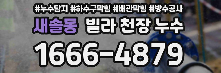 새솔동 빌라 천장 누수