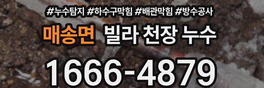 매송면 빌라 천장 누수