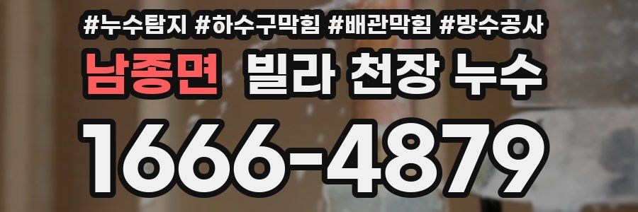 남종면 빌라 천장 누수