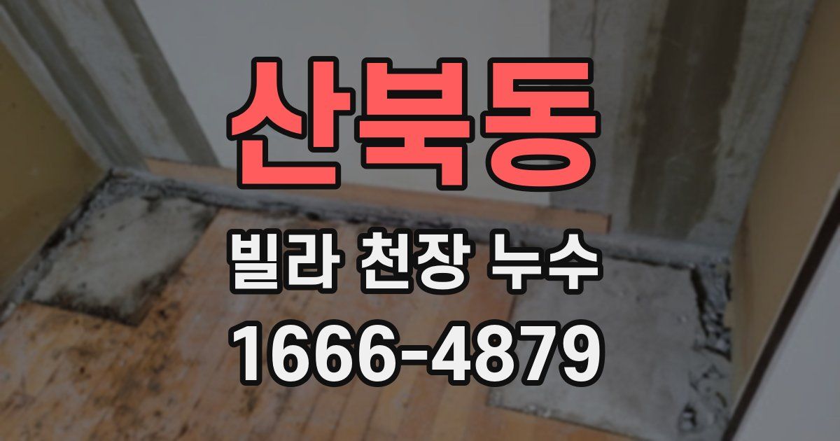 산북동 빌라 천장 누수