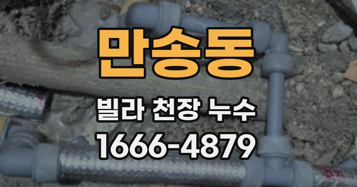 만송동 빌라 천장 누수
