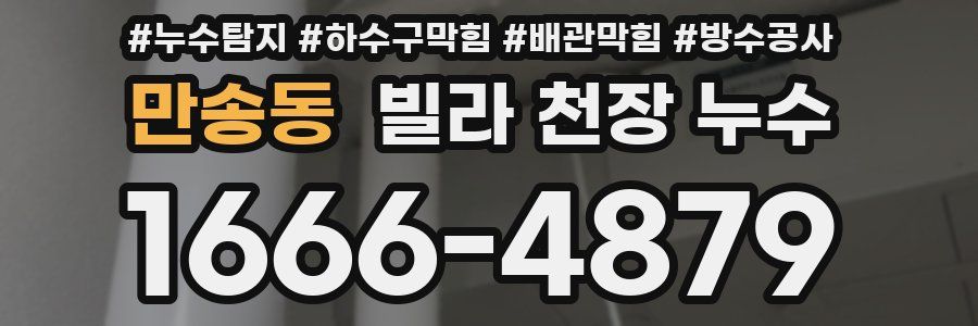 만송동 빌라 천장 누수