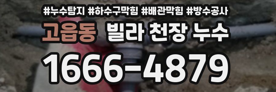 고읍동 빌라 천장 누수