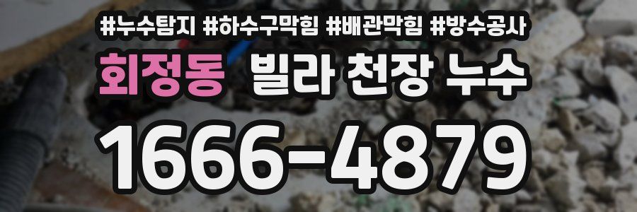 회정동 빌라 천장 누수