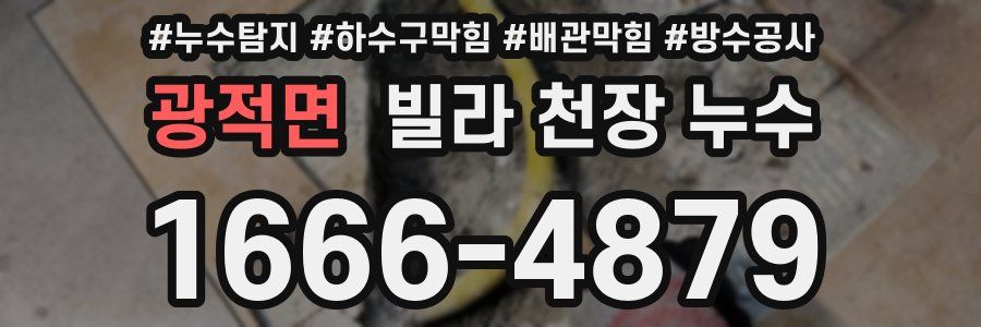 광적면 빌라 천장 누수