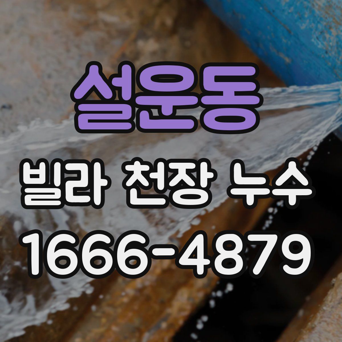 설운동 빌라 천장 누수