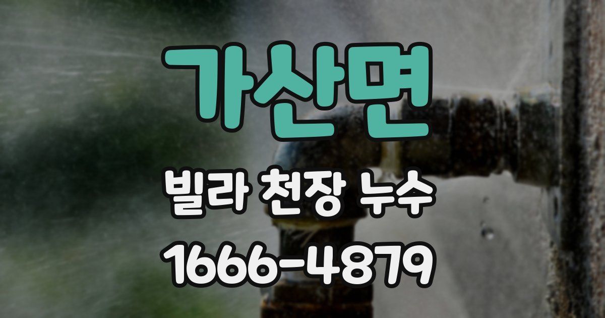 가산면 빌라 천장 누수