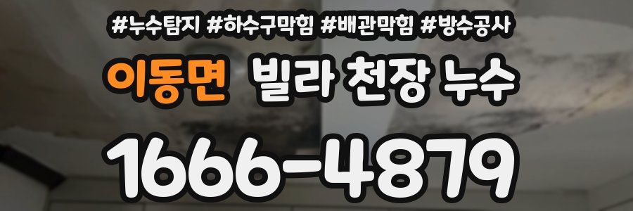 이동면 빌라 천장 누수