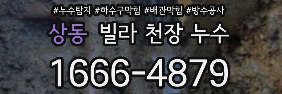 상동 빌라 천장 누수