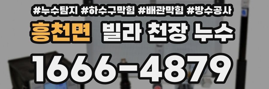 흥천면 빌라 천장 누수
