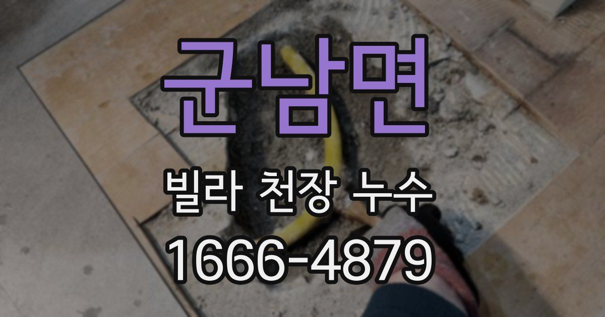 군남면 빌라 천장 누수