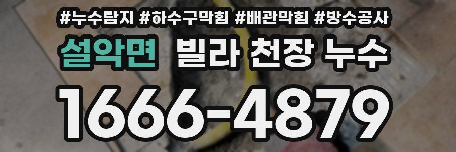 설악면 빌라 천장 누수