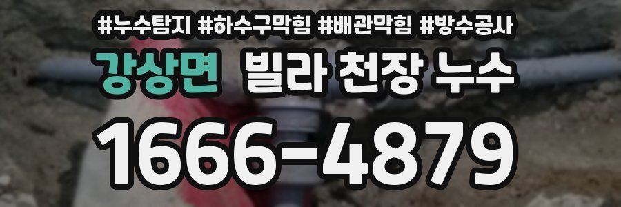 강상면 빌라 천장 누수