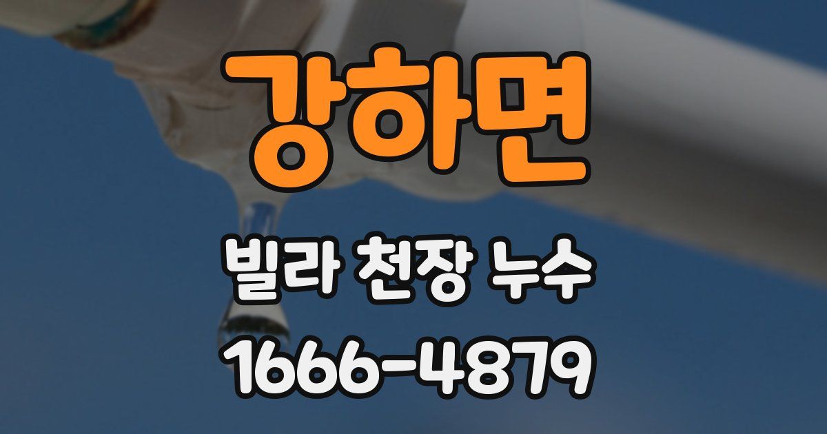 강하면 빌라 천장 누수