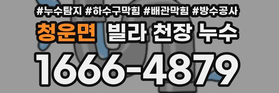 청운면 빌라 천장 누수