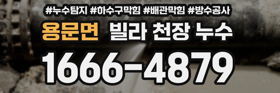 용문면 빌라 천장 누수