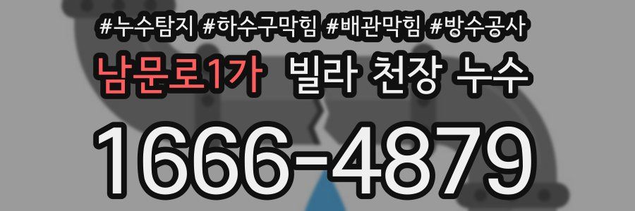남문로1가 빌라 천장 누수