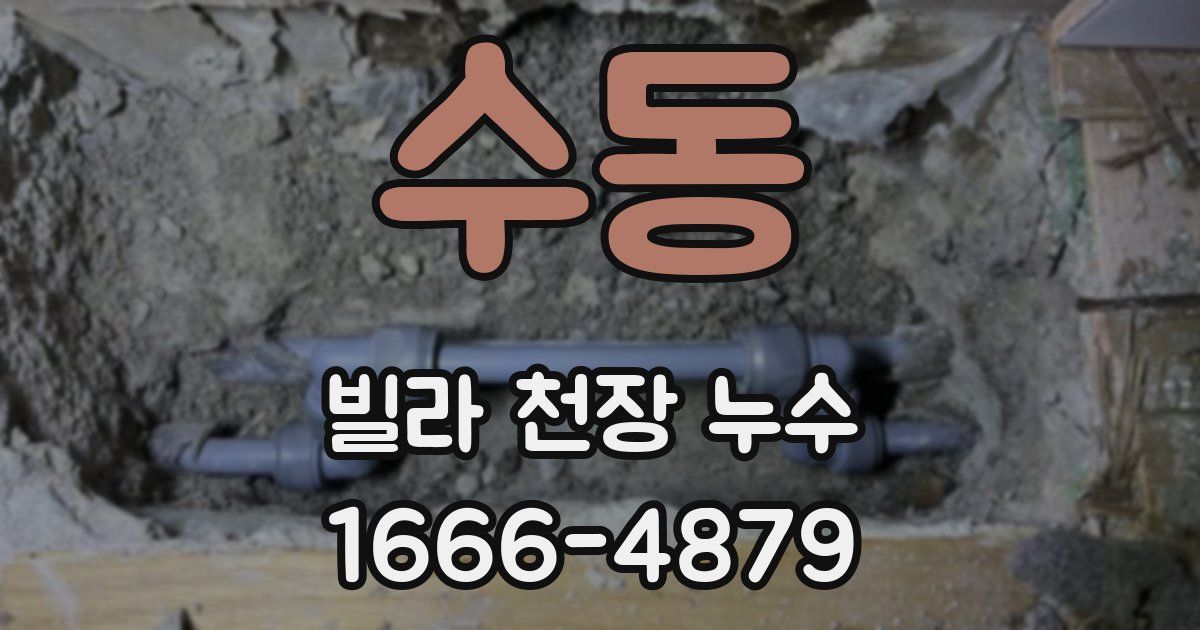 수동 빌라 천장 누수