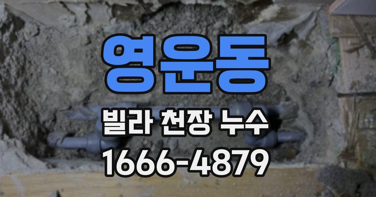 영운동 빌라 천장 누수